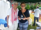 Lyn and Sally, who were both helping on the stall, holding our &#039;Best decorated Stall&#039; trophy