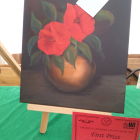 Hilary Houghton 1st with her still life painting