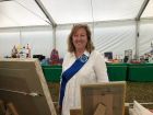 Elaine - One of our members stewarding the precious exhibits in the WI marquee.